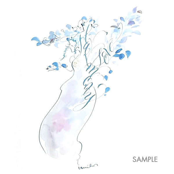 《Gift Art》Miho SASAKI：カリグラフィーフラワーアート+額装