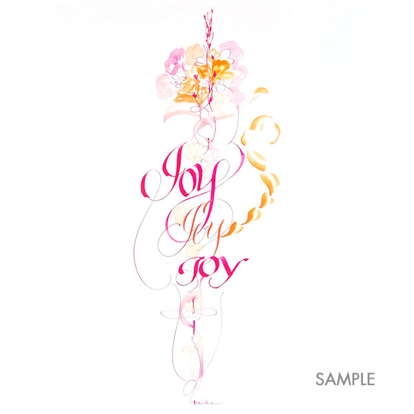 《Gift Art》Miho SASAKI：カリグラフィーフラワーアート+額装