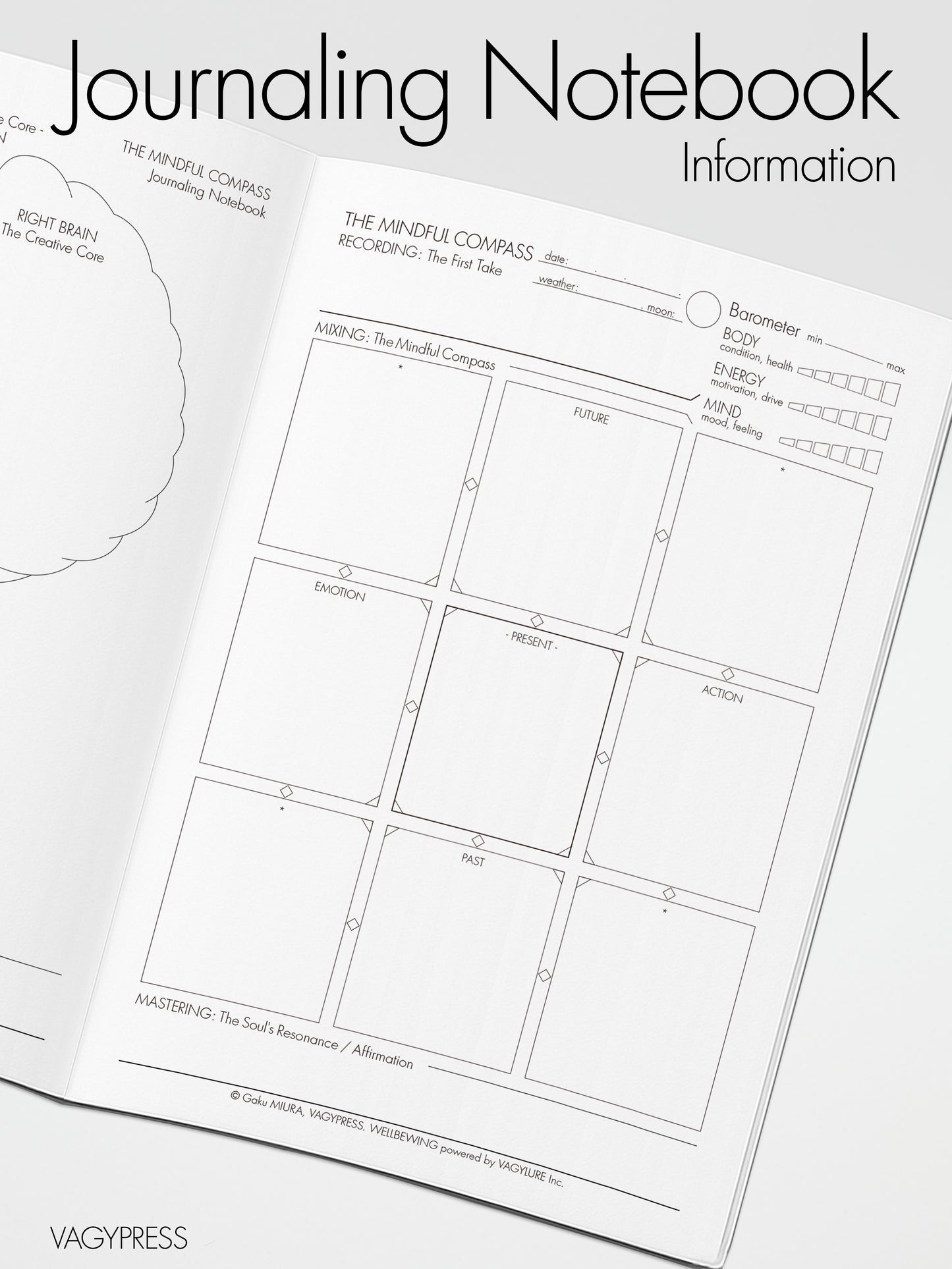 Journaling Notebook: THE MINDFUL COMPASS（12冊セット・認定コーチ向け）