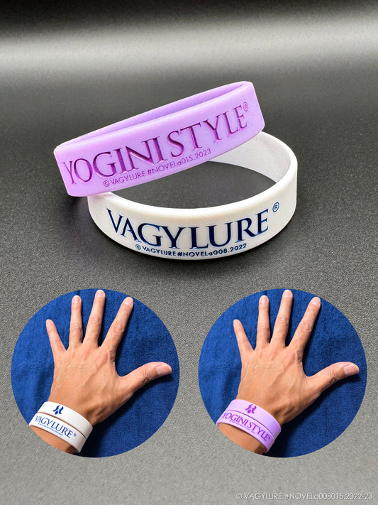 バジルア® パッケージ シリコンラバーリストバンド VAGYLURE® & YOGINI STYLE® 食品衛生法(乳幼児向けおもちゃ)に合格。原材料のシリコンは医療用などにも利用される、高品質なノンアレルギーシリコン使用。